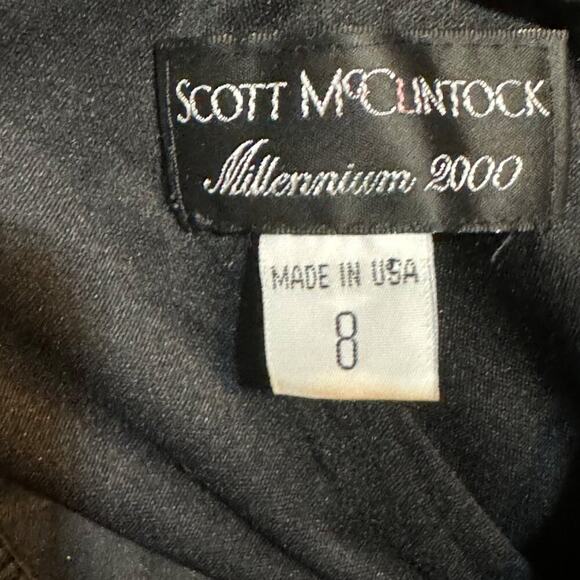 Scott McClintock Millennium 2000 Strapless Sequin Velvet Bodice Satin Gown 8 - Picture 9 of 12
